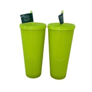 Starbucks 2022 Fall Halloween Lemongrass Glow in the Dark Neon Studded Tumbler
